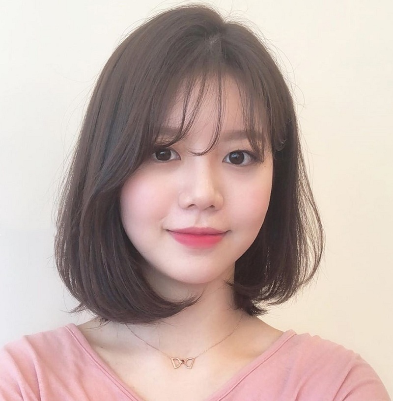 Mặt tròn để tóc gì